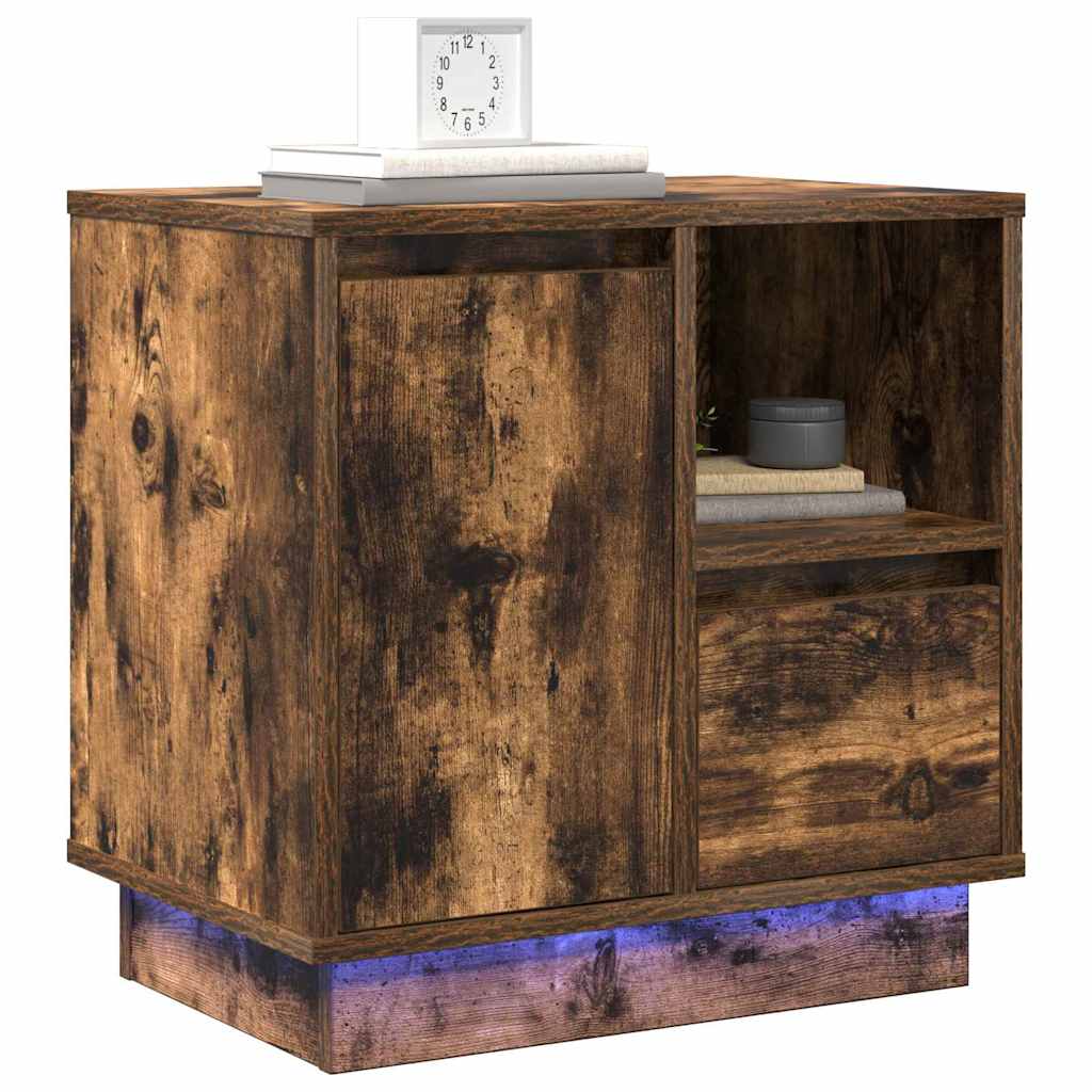 Nachttisch 2 pcs Räuchereiche 50 x 34,5 x 50 cm Holzwerkstoff