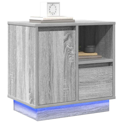 Nachttisch 2 stk. Grau 50 x 34,5 x 50 cm Holzwerkstoff