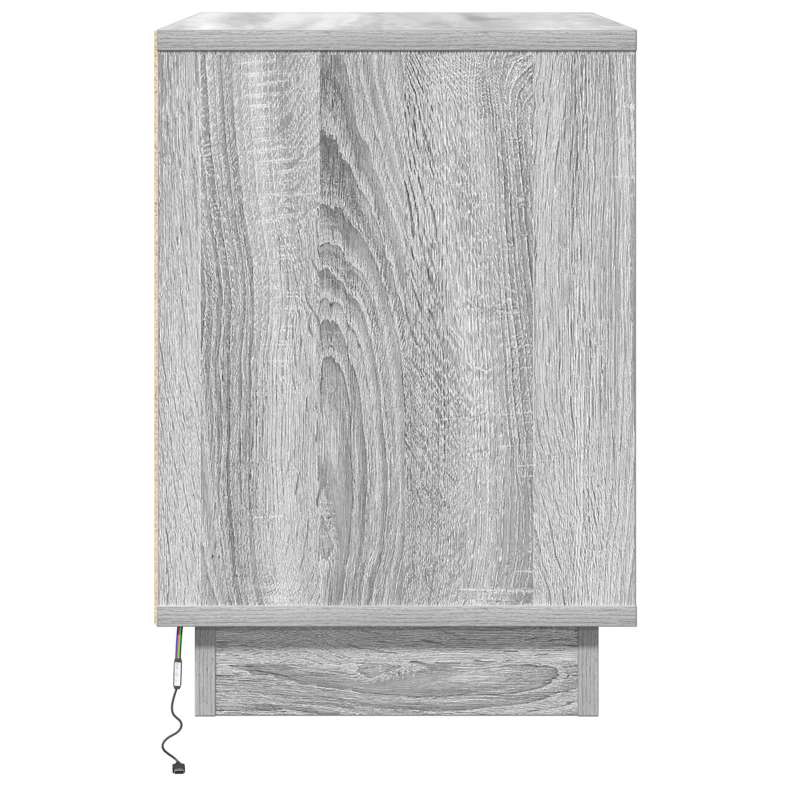 Nachttisch 2 stk. Grau 50 x 34,5 x 50 cm Holzwerkstoff