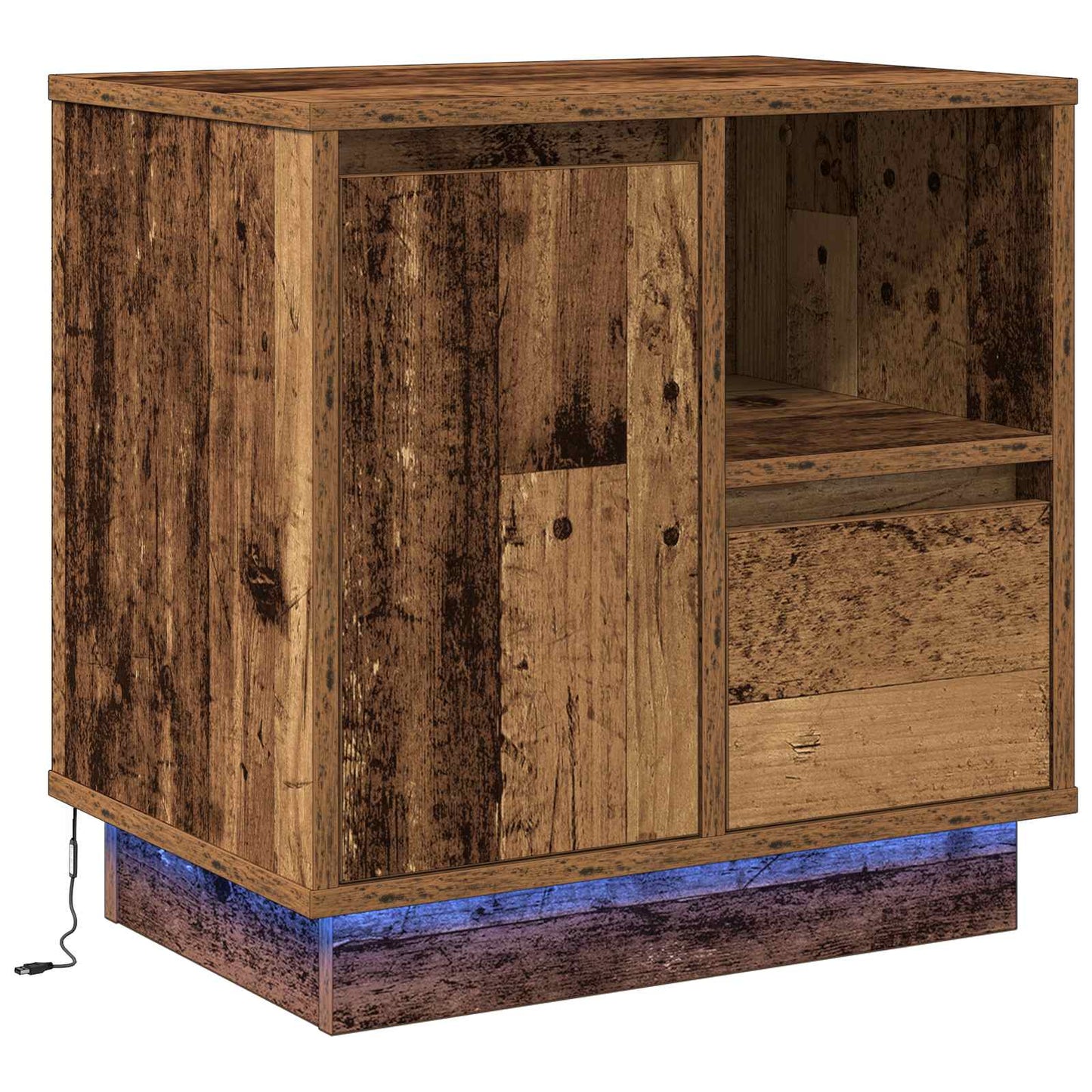 Nachttisch Altholz 50 x 34,5 x 50 cm Holzwerkstoff