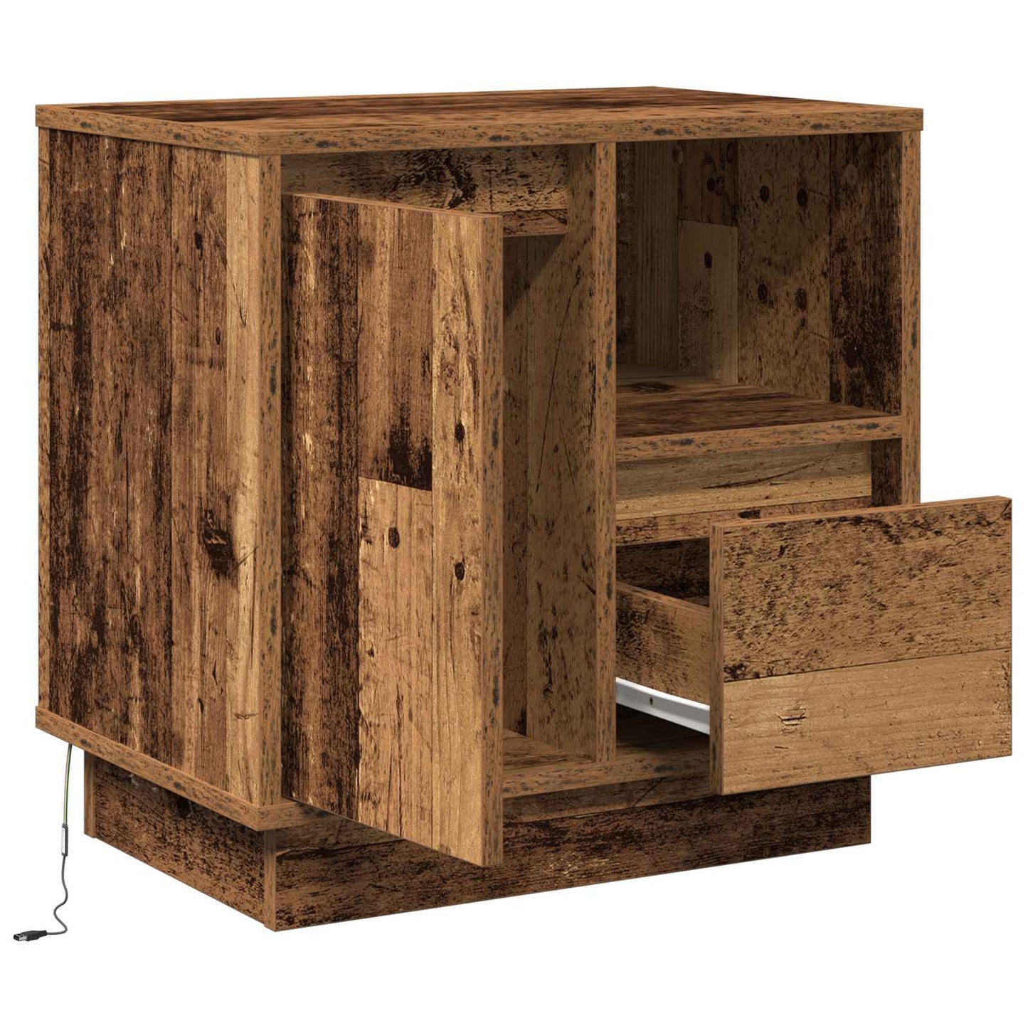 Nachttisch Altholz 50 x 34,5 x 50 cm Holzwerkstoff
