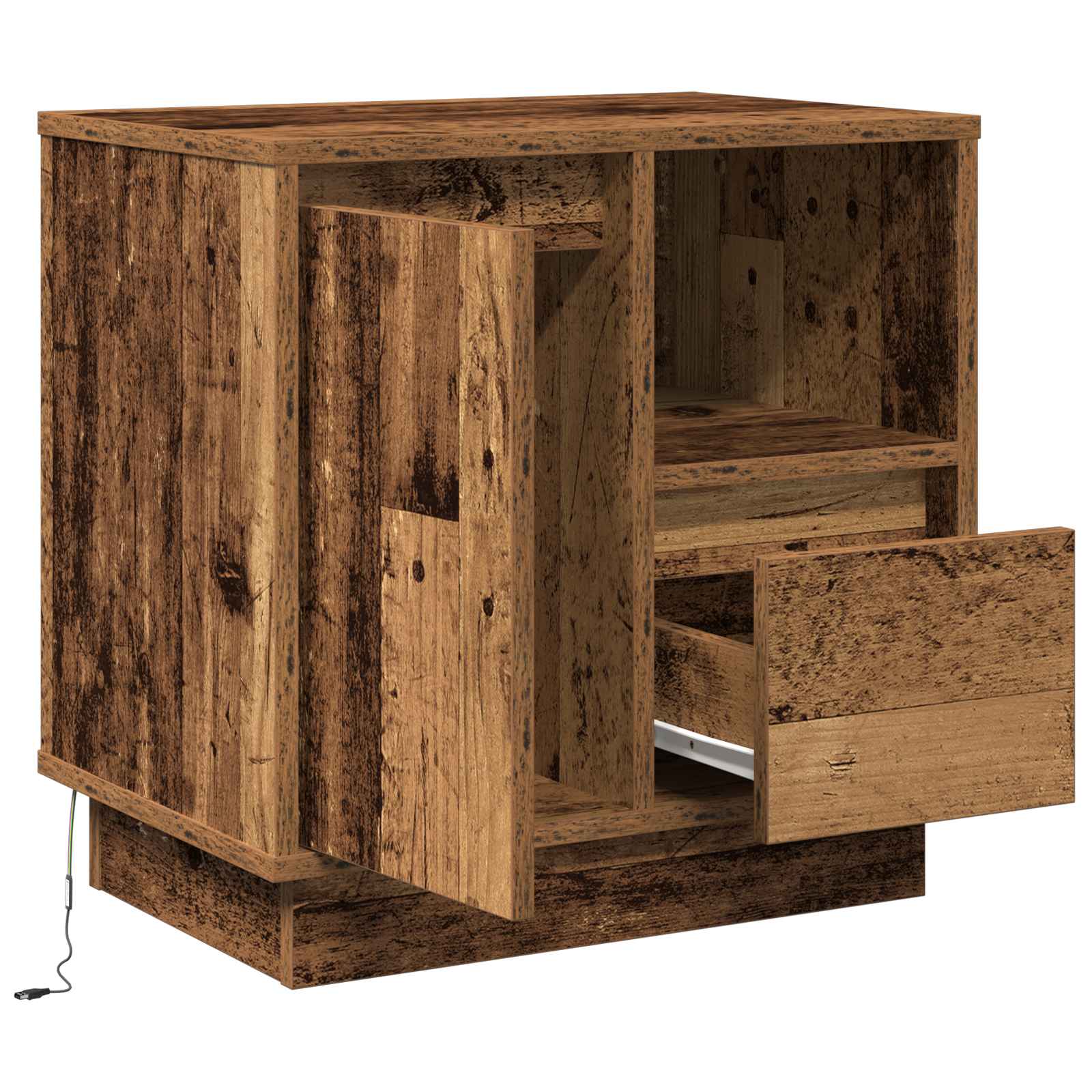 Nachttisch Altholz 50 x 34,5 x 50 cm Holzwerkstoff