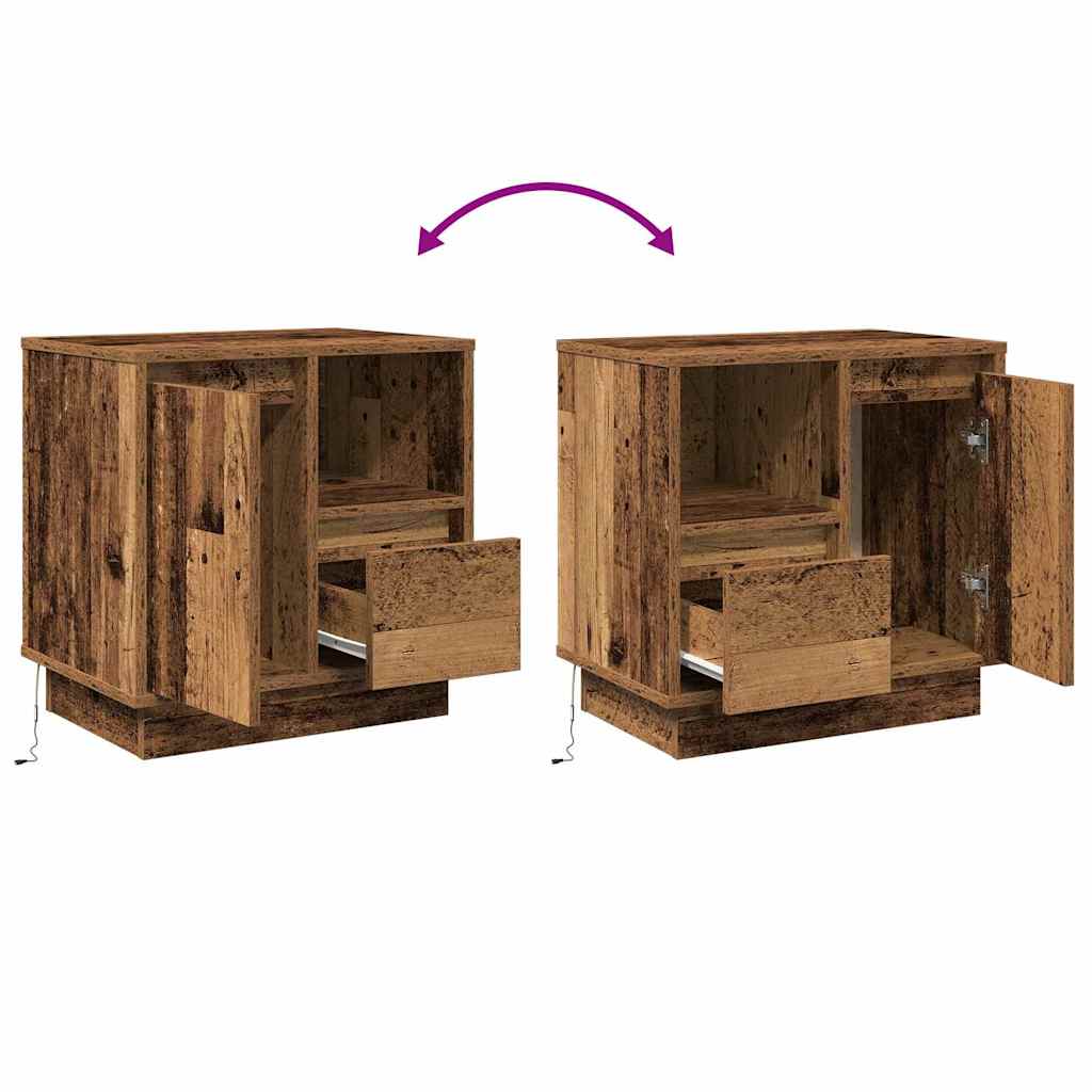 Nachttisch Altholz 50 x 34,5 x 50 cm Holzwerkstoff