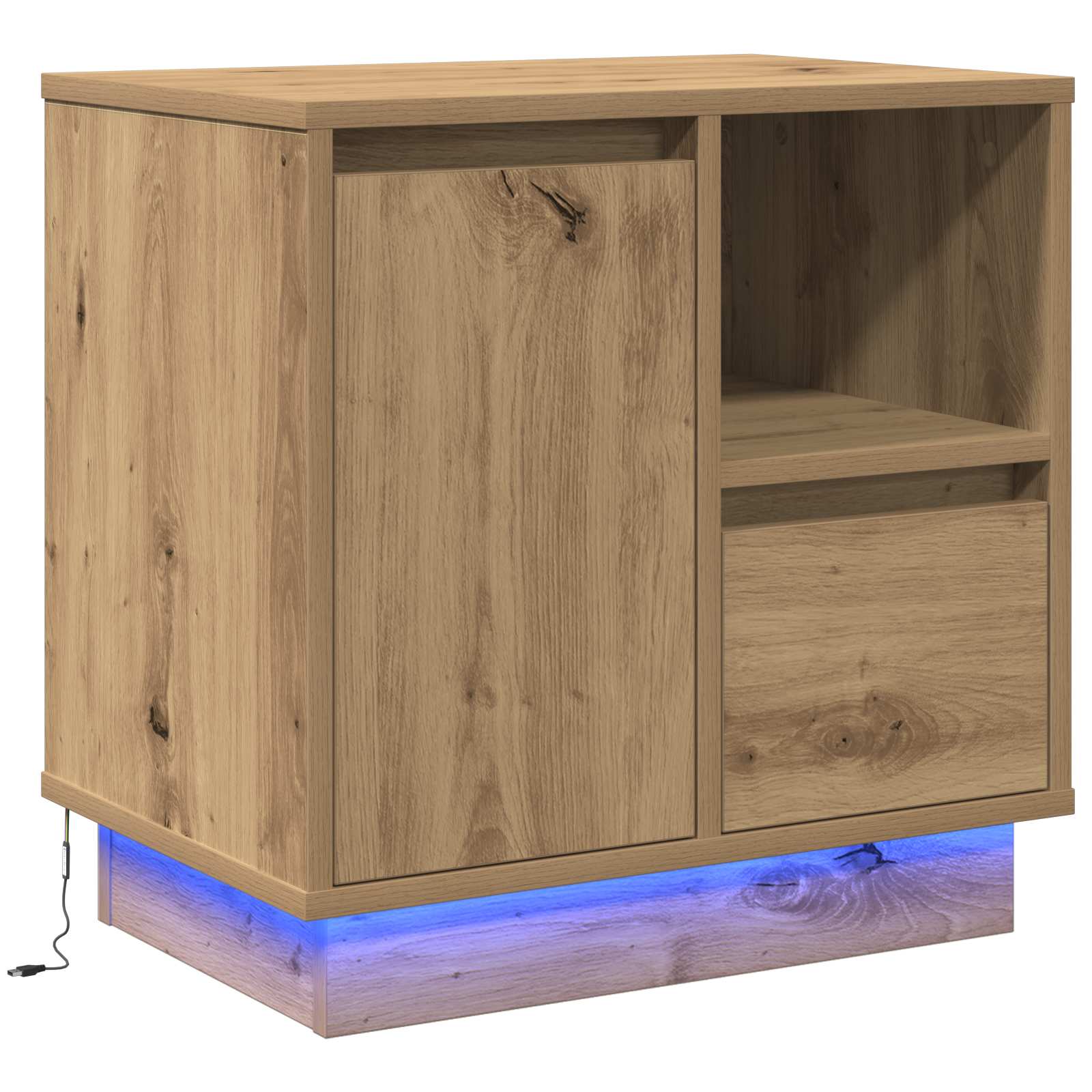 Nachttisch Artisan-Eiche 50 x 34,5 x 50 cm Holzwerkstoff