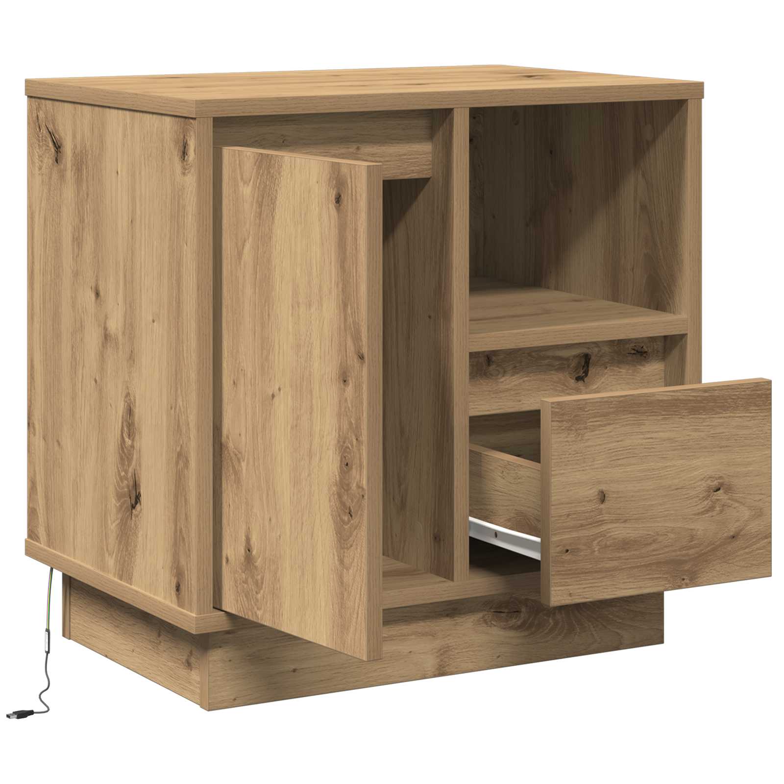 Nachttisch Artisan-Eiche 50 x 34,5 x 50 cm Holzwerkstoff