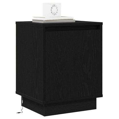 Nachttisch 2 stk. Schwarz Eichen-Optik 39 x 34,5 x 50 cm