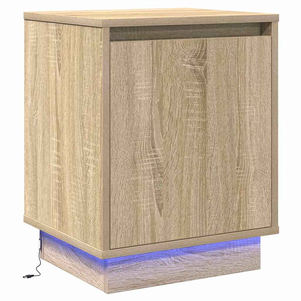 Nachttisch mit Sonoma-Eiche 39 x 34,5 x 50 cm Holzwerkstoff