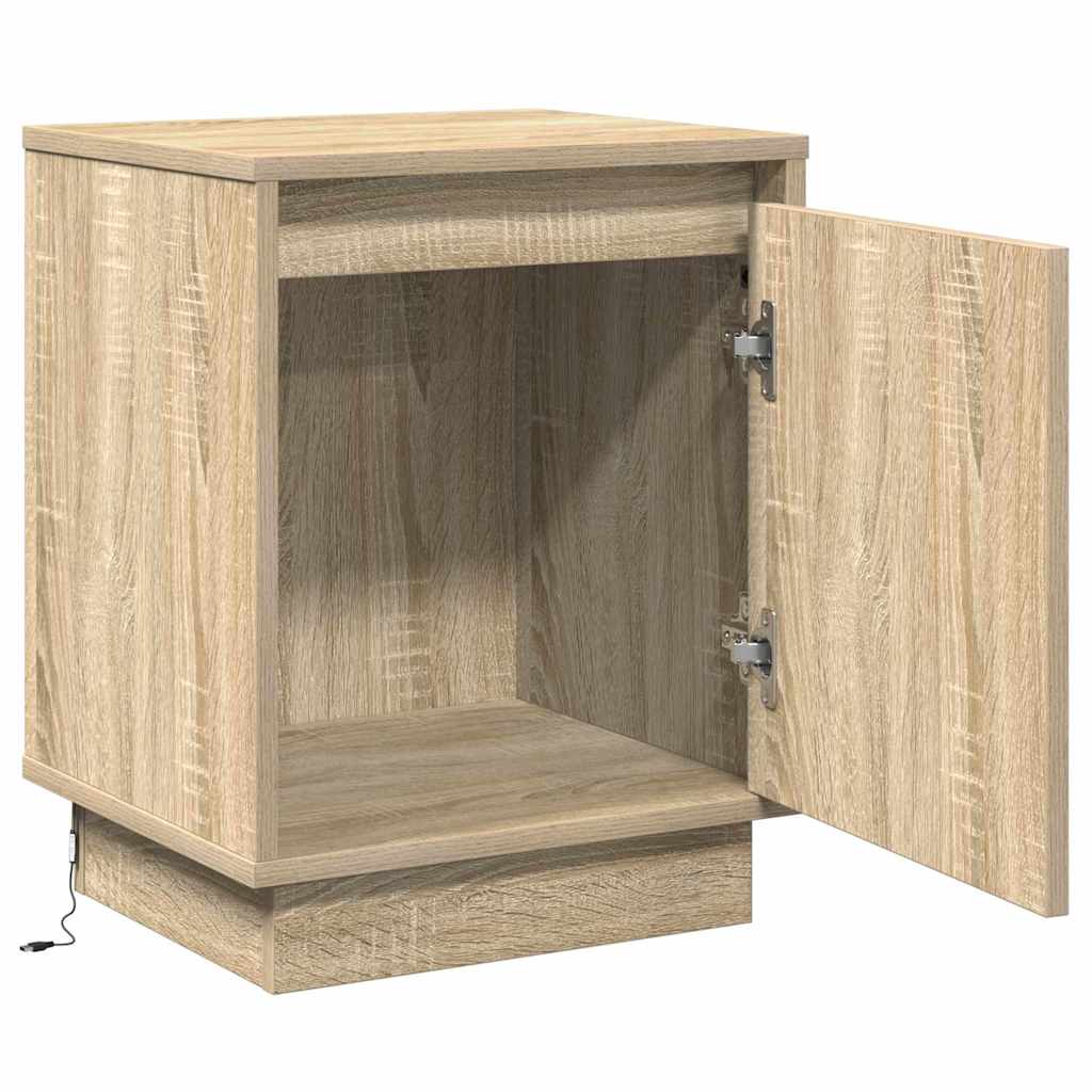 Nachttisch mit Sonoma-Eiche 39 x 34,5 x 50 cm Holzwerkstoff