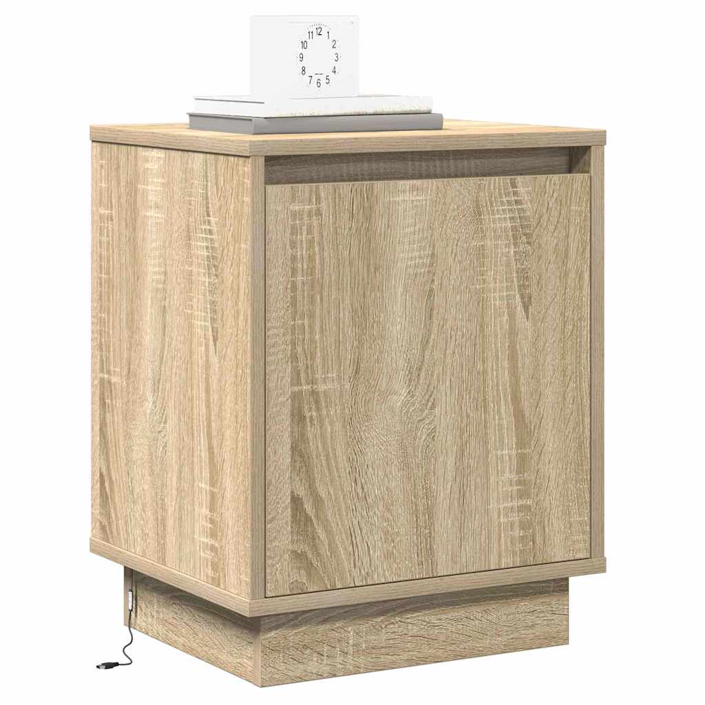 Nachttisch mit Sonoma-Eiche 39 x 34,5 x 50 cm Holzwerkstoff