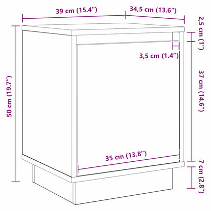Nachttisch Sonoma-Eiche 39 x 34,5 x 50 cm Holzwerkstoff