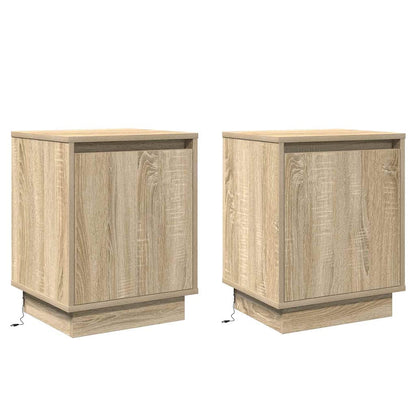 Nachttisch 2 stk. Sonoma-Eiche 39 x 34,5 x 50 cm Holzwerkstoff
