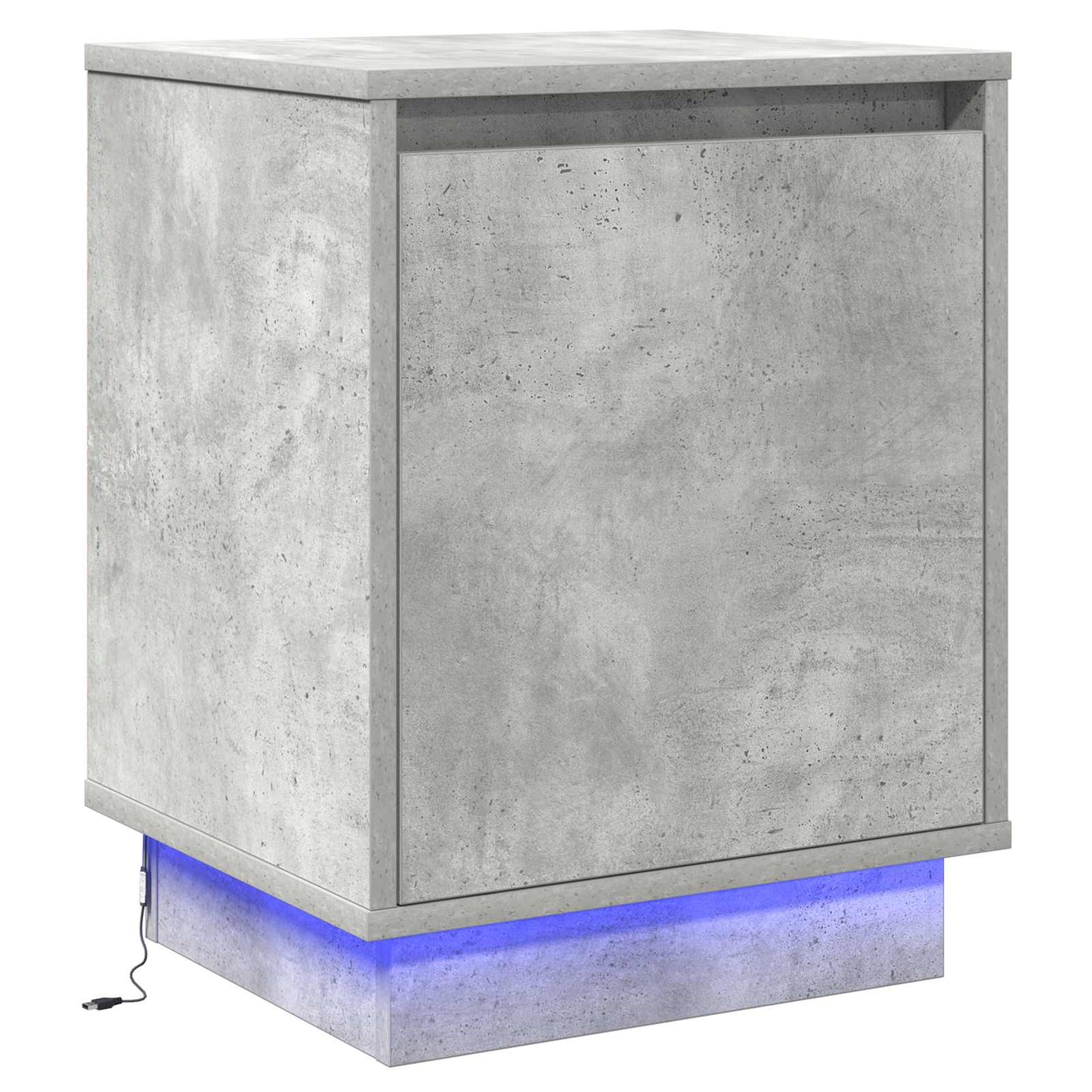 Nachttisch Beton Grau 39 x 34,5 x 50 cm Holzwerkstoff