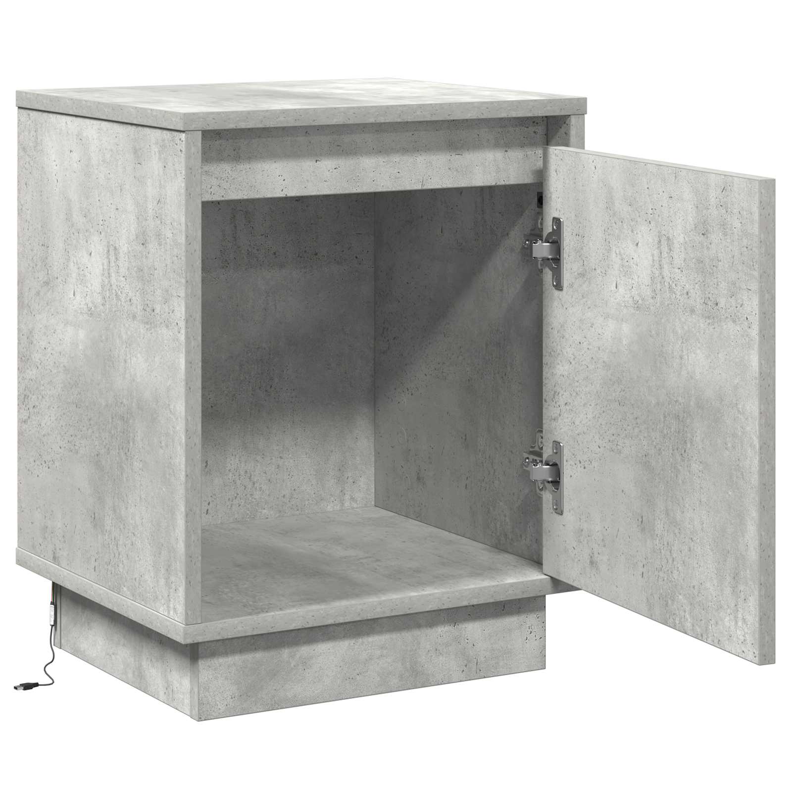 Nachttisch Beton Grau 39 x 34,5 x 50 cm Holzwerkstoff