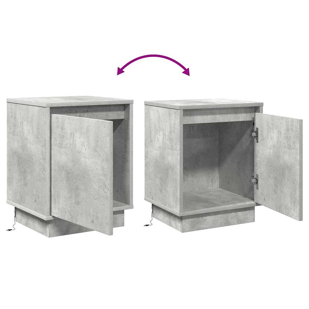 Nachttisch Beton Grau 39 x 34,5 x 50 cm Holzwerkstoff