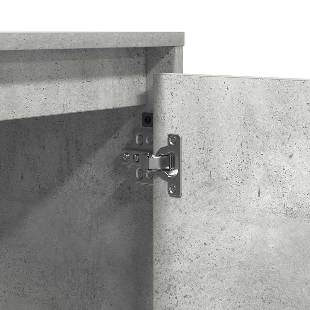Nachttisch 2 stk. Beton Grau 39 x 34,5 x 50 cm Holzwerkstoff