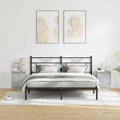 Nachttisch 2 stk. Beton Grau 39 x 34,5 x 50 cm Holzwerkstoff