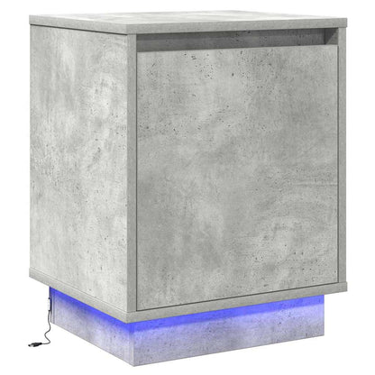 Nachttisch 2 stk. Beton Grau 39 x 34,5 x 50 cm Holzwerkstoff