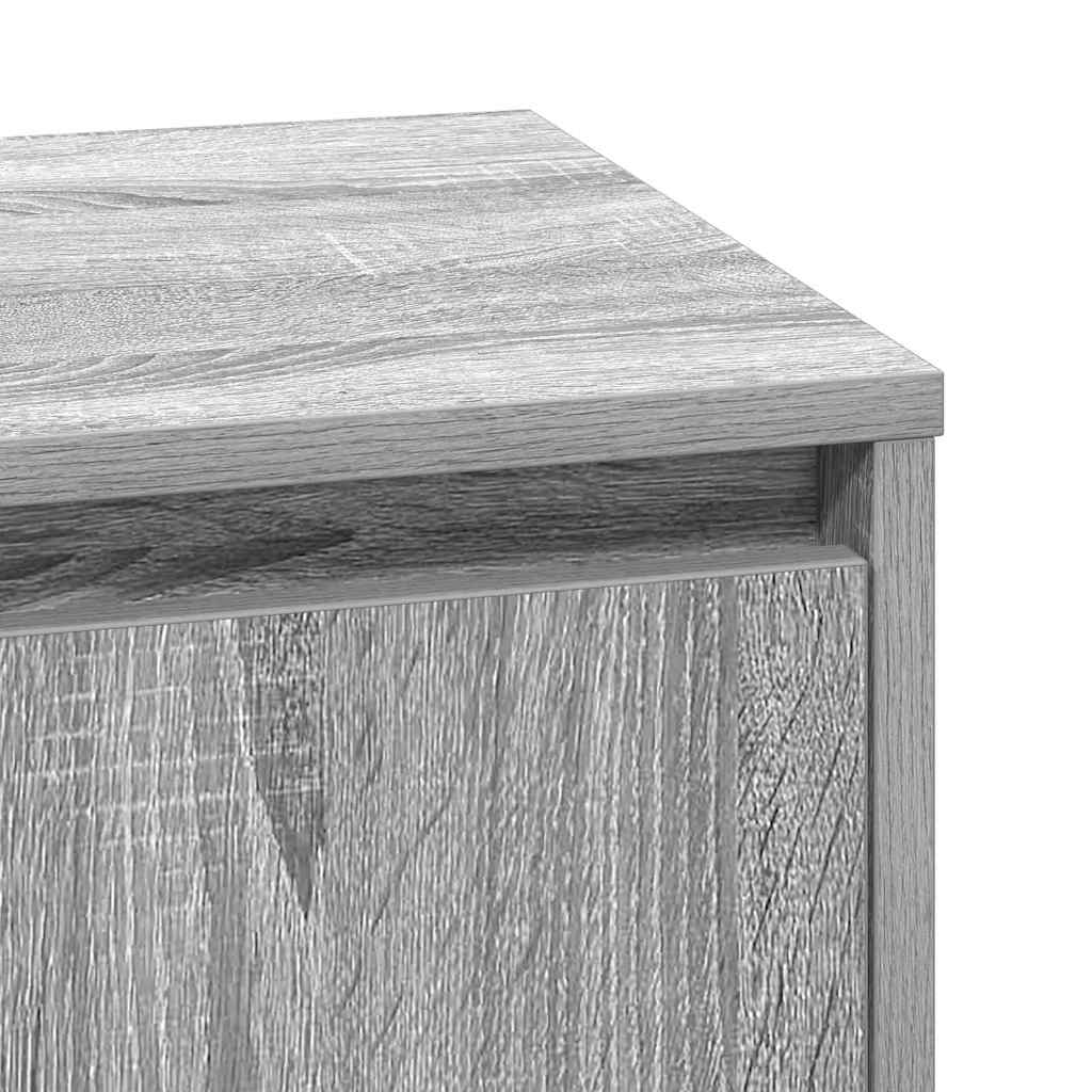 Nachttisch mit Grau 39 x 34,5 x 50 cm Holzwerkstoff