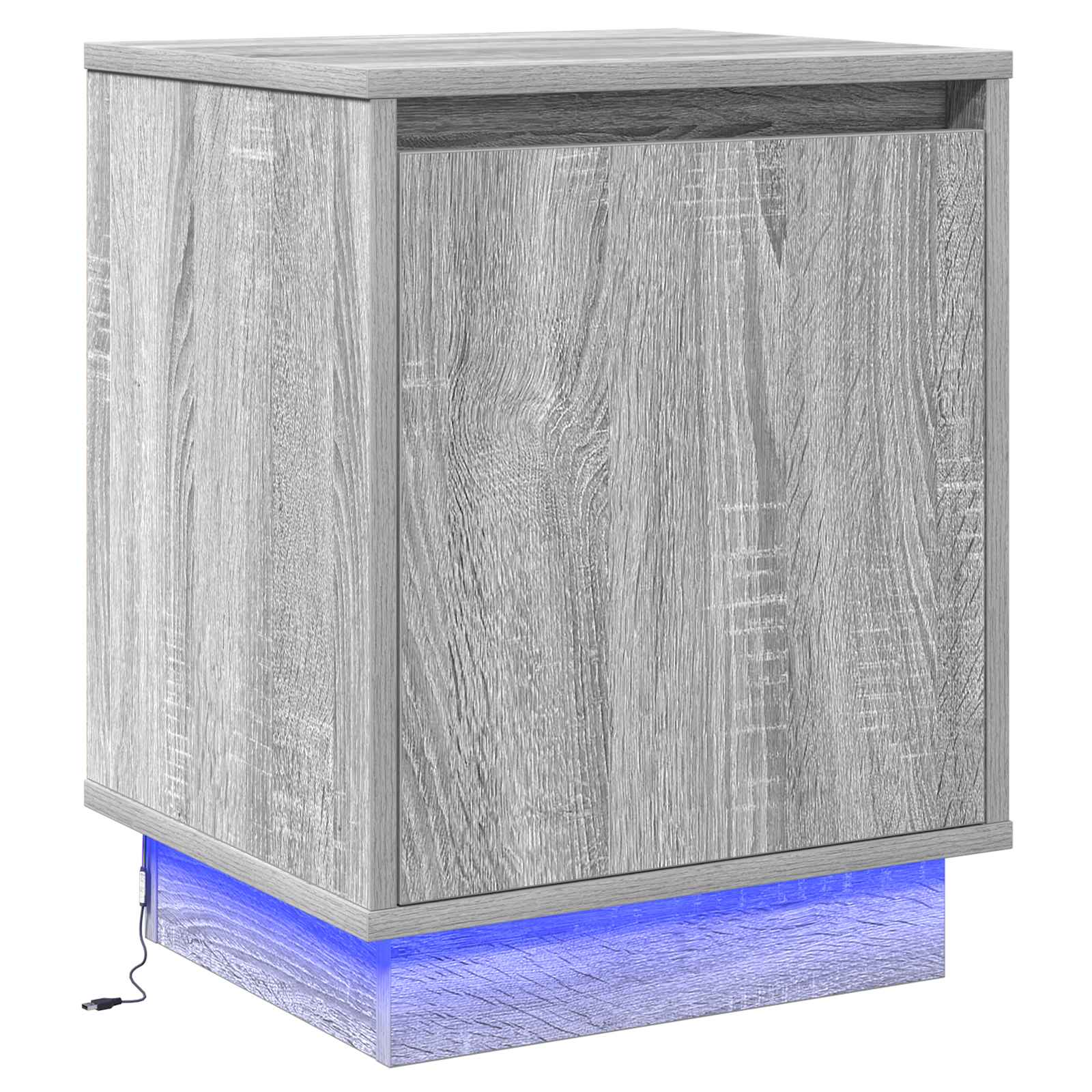 Nachttisch Grau 39 x 34,5 x 50 cm Holzwerkstoff
