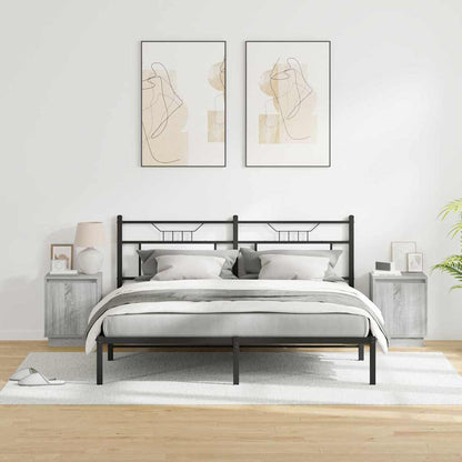 Nachttisch 2 stk. Grau 39 x 34,5 x 50 cm Holzwerkstoff