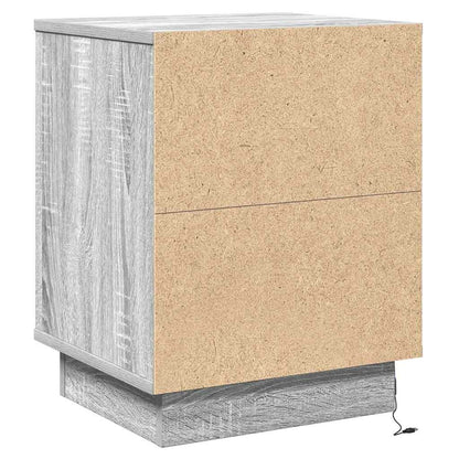 Nachttisch 2 stk. Grau 39 x 34,5 x 50 cm Holzwerkstoff