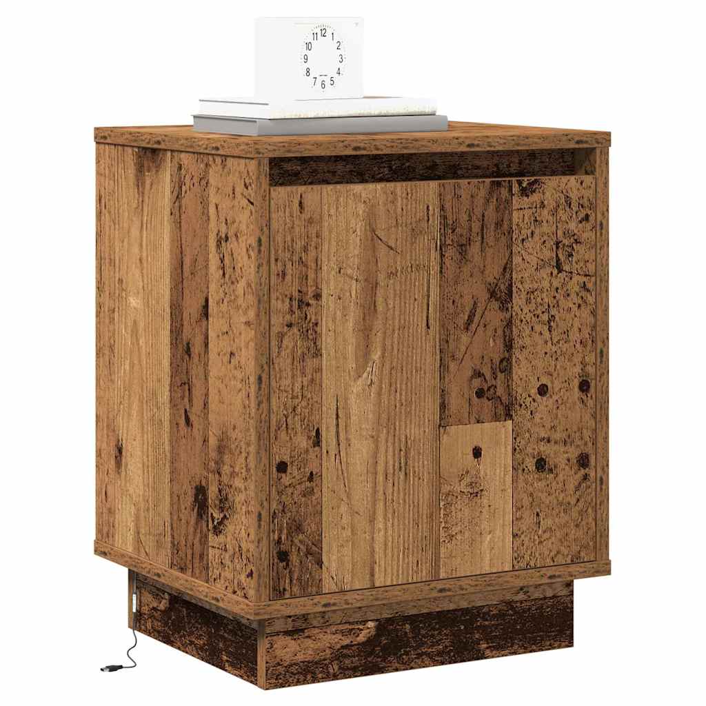 Nachttisch mit Altholz 39 x 34,5 x 50 cm Holzwerkstoff