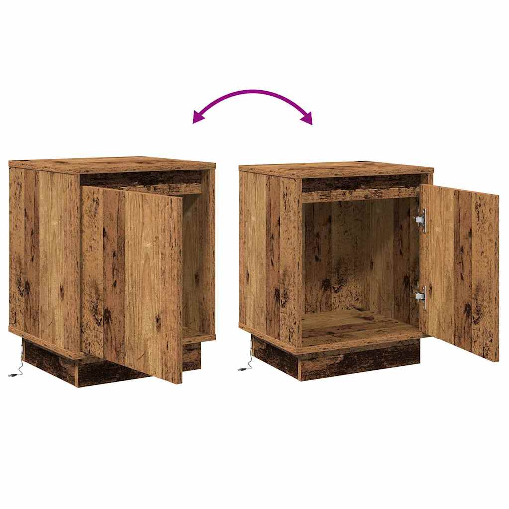 Nachttisch 2 stk. Altholz 39 x 34,5 x 50 cm Holzwerkstoff
