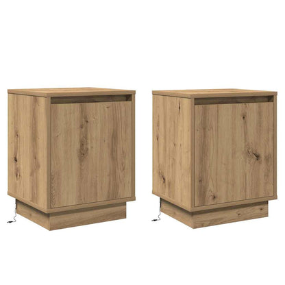 Nachttisch 2 stk. Artisan-Eiche 39 x 34,5 x 50 cm Holzwerkstoff