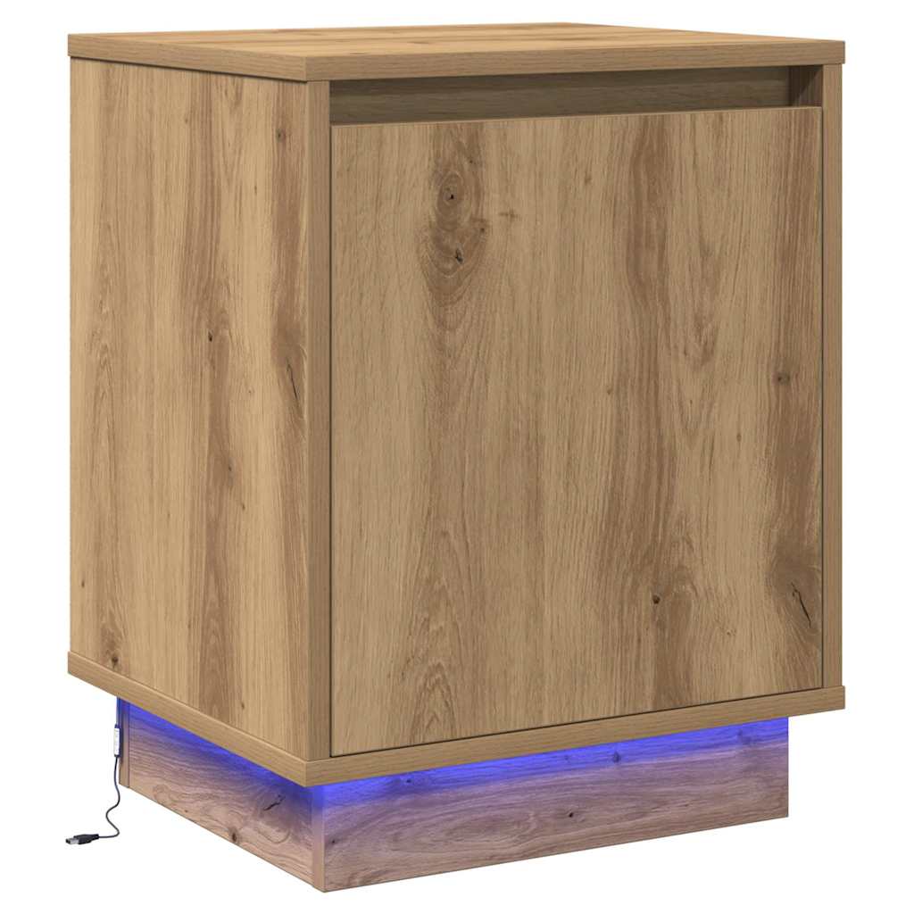 Nachttisch 2 stk. Artisan-Eiche 39 x 34,5 x 50 cm Holzwerkstoff