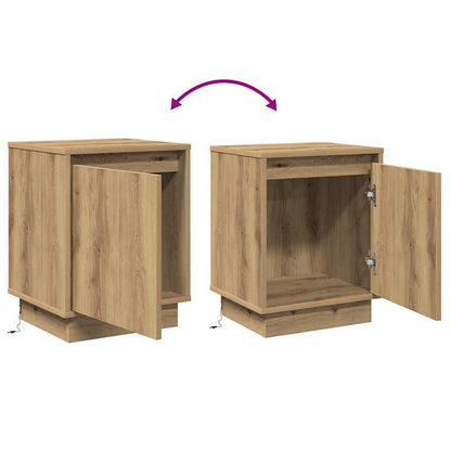Nachttisch 2 stk. Artisan-Eiche 39 x 34,5 x 50 cm Holzwerkstoff