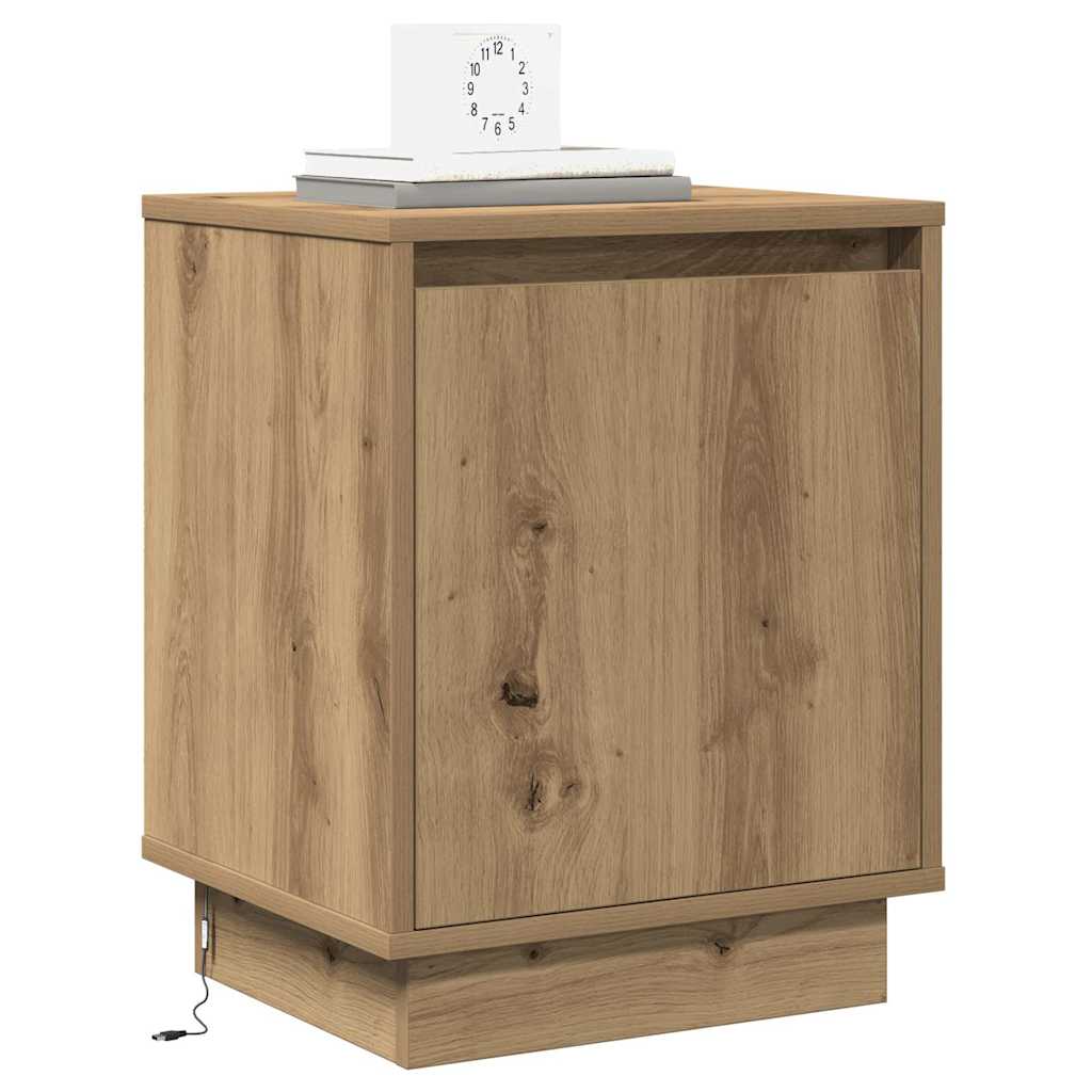 Nachttisch 2 stk. Artisan-Eiche 39 x 34,5 x 50 cm Holzwerkstoff