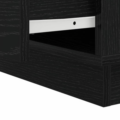 Nachttisch 2 stk. Schwarz Eichen-Optik 39 x 34,5 x 50 cm