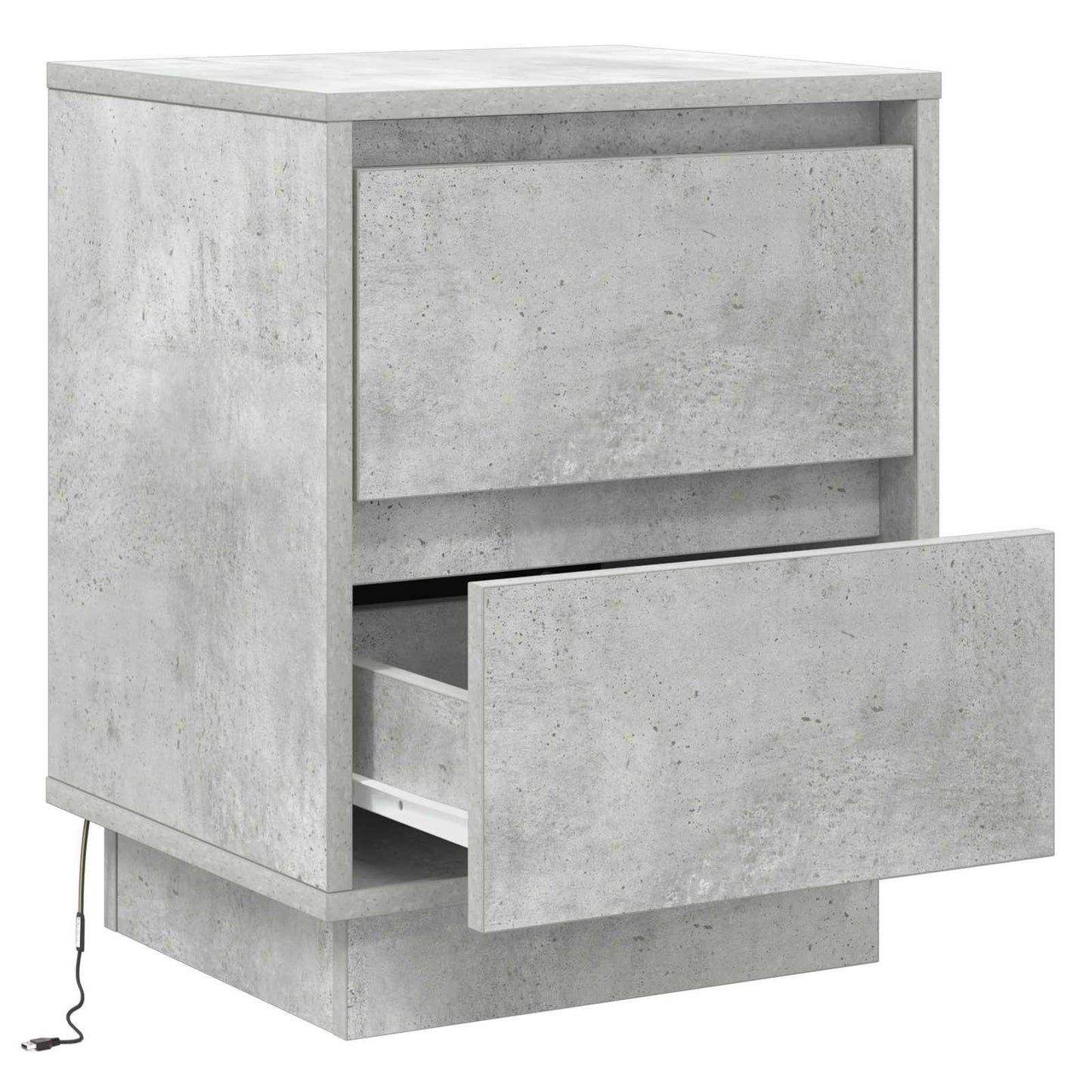 Nachttisch Beton Grau 39 x 34,5 x 50 cm Holzwerkstoff