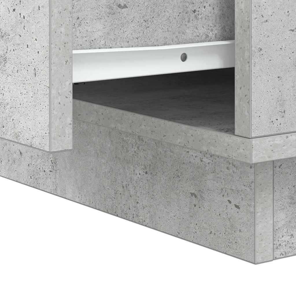 Nachttisch 2 stk. Beton Grau 39 x 34,5 x 50 cm Holzwerkstoff