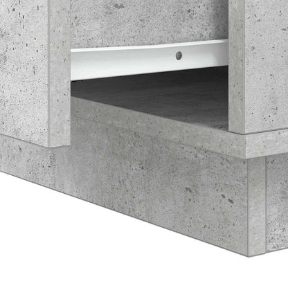 Nachttisch 2 stk. Beton Grau 39 x 34,5 x 50 cm Holzwerkstoff