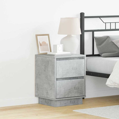 Nachttisch 2 stk. Beton Grau 39 x 34,5 x 50 cm Holzwerkstoff