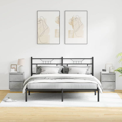 Nachttisch 2 stk. Beton Grau 39 x 34,5 x 50 cm Holzwerkstoff