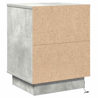 Nachttisch 2 stk. Beton Grau 39 x 34,5 x 50 cm Holzwerkstoff