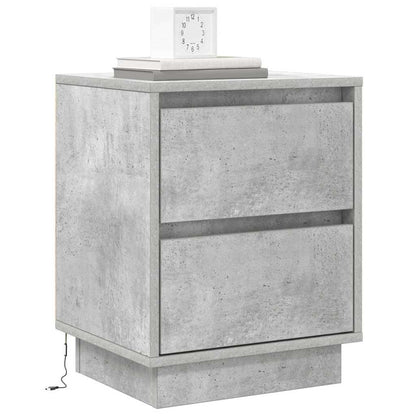 Nachttisch 2 stk. Beton Grau 39 x 34,5 x 50 cm Holzwerkstoff