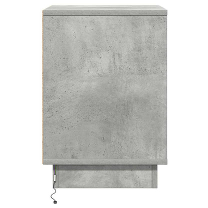 Nachttisch 2 stk. Beton Grau 39 x 34,5 x 50 cm Holzwerkstoff
