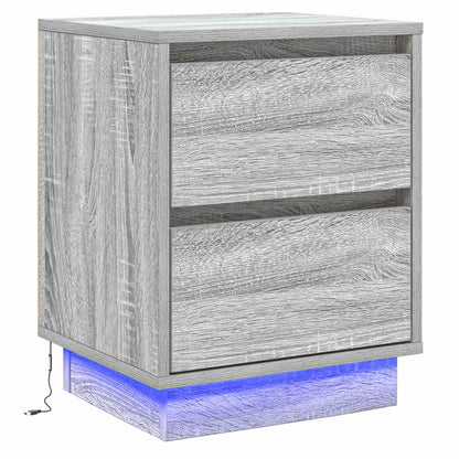 Nachttisch Grau 39 x 34,5 x 50 cm Holzwerkstoff