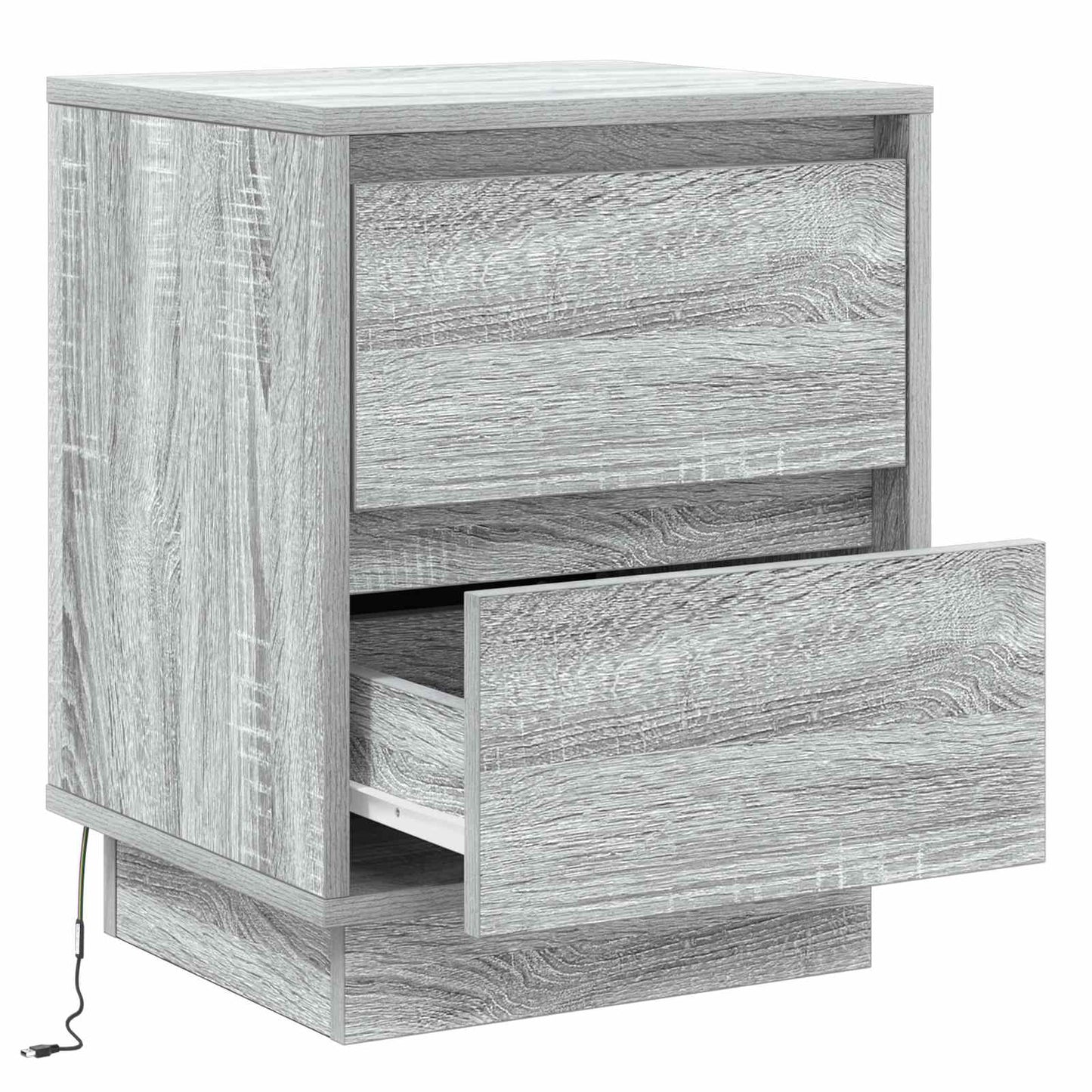 Nachttisch Grau 39 x 34,5 x 50 cm Holzwerkstoff