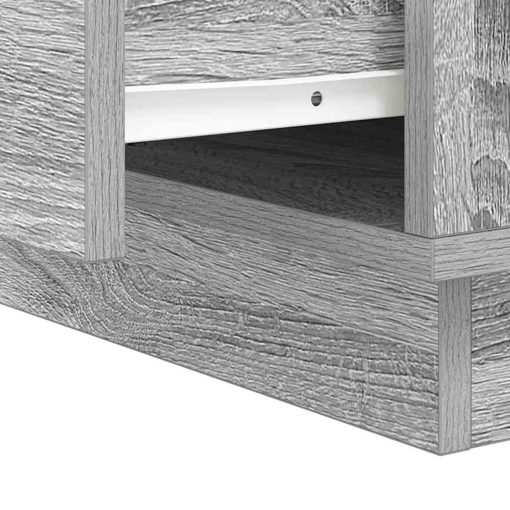 Nachttisch 2 stk. Grau 39 x 34,5 x 50 cm Holzwerkstoff