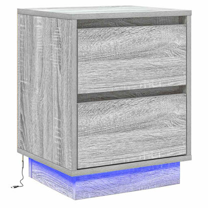 Nachttisch 2 stk. Grau 39 x 34,5 x 50 cm Holzwerkstoff