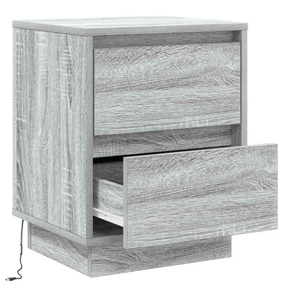 Nachttisch 2 stk. Grau 39 x 34,5 x 50 cm Holzwerkstoff