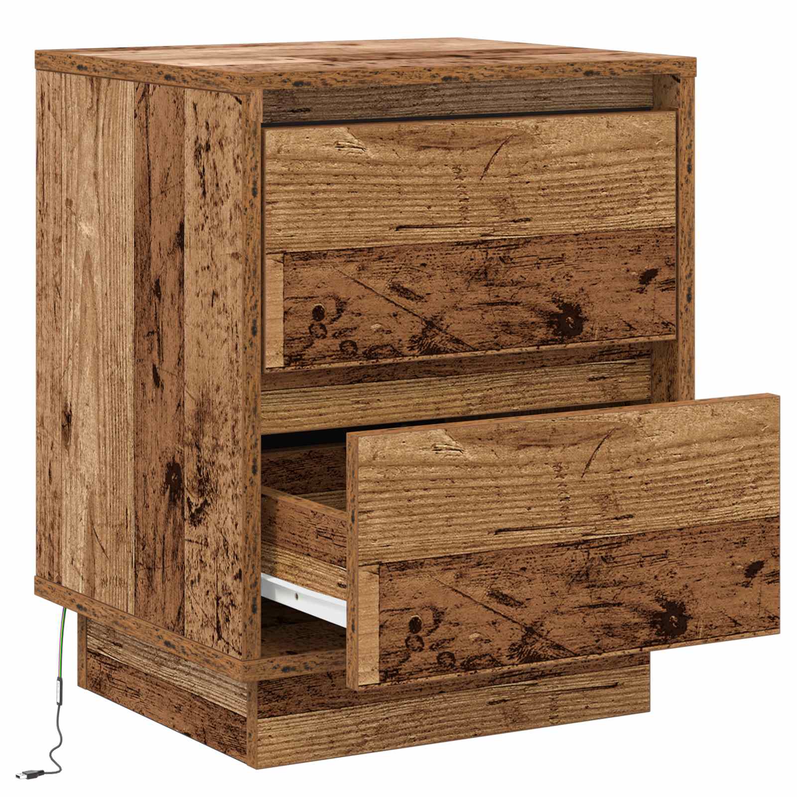 Nachttisch Altholz 39 x 34,5 x 50 cm Holzwerkstoff
