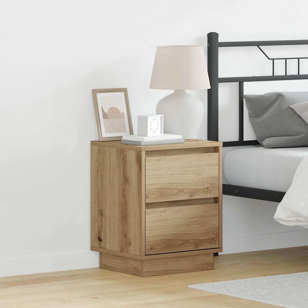 Nachttisch 2 stk. Artisan-Eiche 39 x 34,5 x 50 cm Holzwerkstoff