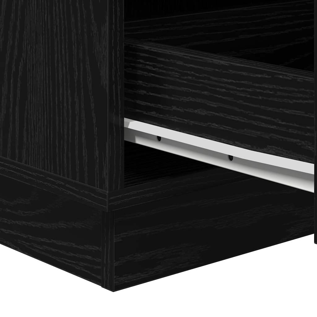 Nachttisch mit Schwarz 39 x 34,5 x 65 cm Holzwerkstoff