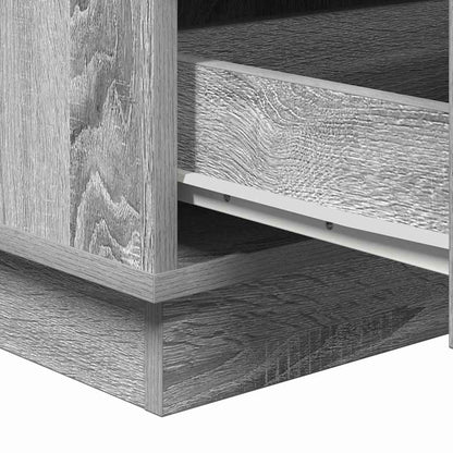 Nachttisch Grau 39 x 34,5 x 65 cm Holzwerkstoff