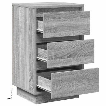 Nachttisch Grau 39 x 34,5 x 65 cm Holzwerkstoff